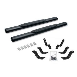 Go Rhino 4 Inch OE Xtreme Plus Side Steps Kit, Cab Length (Black) - 684404680B