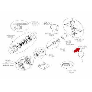 Warn Wire Rope Assembly - 1/4 Inch X 60ft. - 71297