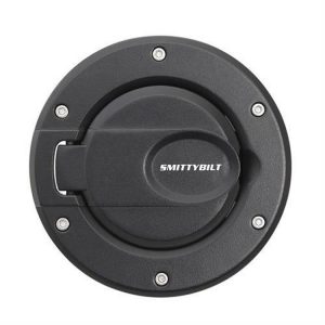 Smittybilt Billet Style Gas Cover (Light Textured Black) - 75007