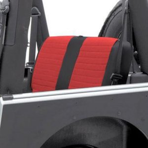 Smittybilt XRC Rear Seat Cover (Black/Red) - 758230