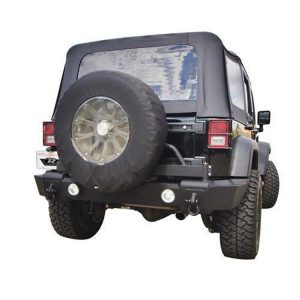 Rampage Recovery Rear Bumper with Swing Away Tire Carrier (Black) - 88606