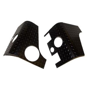 Warrior Rear Corners with Cutouts for LED Lights (Black) - 924APC