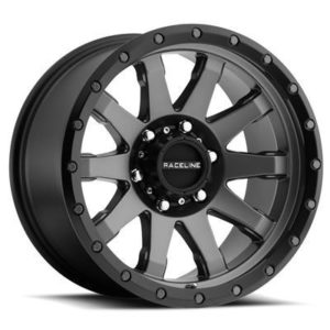 Raceline Wheels Clutch, 20x10 with 6x5.5 Bolt Pattern - Satin Gunmetal - 934G-21060-19