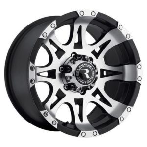 Raceline Wheels Raptor, 17x9 with 8x6.5 Bolt Pattern - Machined with Black - 982-79080