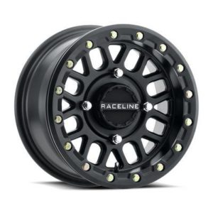 Raceline A93B Podium UTV Wheel, 14x7 with 4 on 137 Bolt Pattern - Satin Black - A93B-4703710