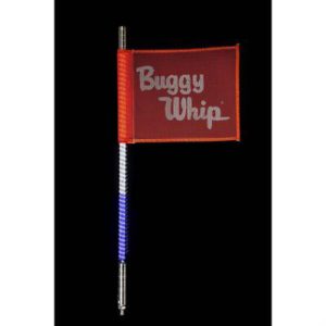Buggy Whip 4ft LED Whip - Threaded - Red White Blue - BWLED4RWBT