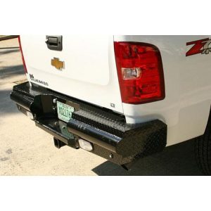 Fab Fours Ranch Rear Bumper in Black Powder Coat Tread Plate (Black) - CH08-T1450-1