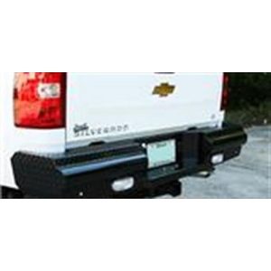Fab Fours Black Steel Ranch Rear Bumper (Black) - CH14-T3050-1