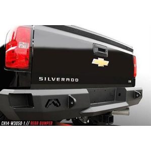 Fab Fours Heavy Duty Rear Bumper (Black) - CH14-W3050-1