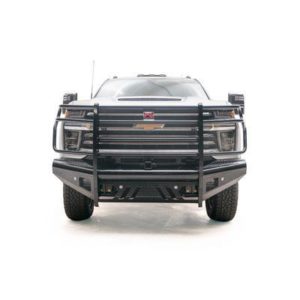 Fab Fours Black Steel Series Front Bumper with Full Guard (Black) - CH20-S4960-1