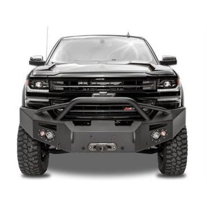Fab Fours Premium Winch Front Bumper with Pre-Runner Guard in Black Powdercoat (Black) - CS16-F3852-1