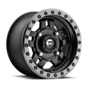 MHT Fuel Off-Road Anza D557 Wheel, 15x7 with 4 on 156 Bolt Pattern - Black / Anthracite - D5571570A544