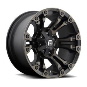 Vapor D569, 20x9 Wheel with 8 on 170 Bolt Pattern - Black Machined with Dark Tint