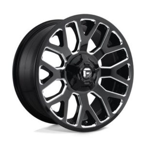 FUEL Off-Road Warrior D607 Wheel, 20x10 with 8 on 170 Bolt Pattern - Gloss Black Milled - D60720001747