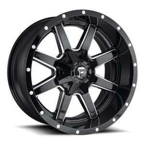 FUEL Off-Road Wheels Maverick D610, 20x9 with 5 on 5.5 / 5 on 150 Bolt Pattern - Black Milled - D61020907057