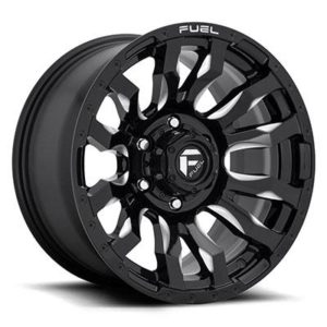FUEL Off-Road D673 Blitz Wheel, 20x12 with 6 on 5.5 Bolt Pattern - Black / Milled - D67320208447
