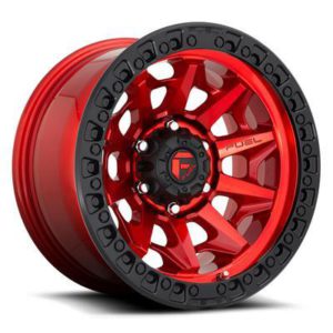 FUEL Off-Road D695 Covert Wheel, 18x9 with 6 on 135 Bolt Pattern - Red / Black - D69518908957