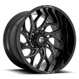 FUEL Off-Road D741 Runner Wheel, 22x10 with 8 on 170 Bolt Pattern - Black / Milled - D74122001747