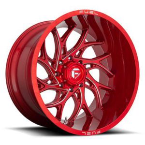 FUEL Off-Road D742 Runner Wheel, 20x9 with 5 on 5 Bolt Pattern - Red / Milled - D74220907550