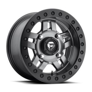 MHT Fuel Off-Road Anza D918 Beadlock Wheel, 15x7 with 4 on 136 Bolt Pattern - Anthracite / Black - D9181570A643