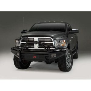 Fab Fours Pre-Runner Front Ranch Bumper Tread Plate with Tow Hooks (Black) - DR03-S1062-1