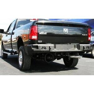 Fab Fours Heavy Duty Rear Bumper with D-ring Mounts (Black) - DR09-W2950-1