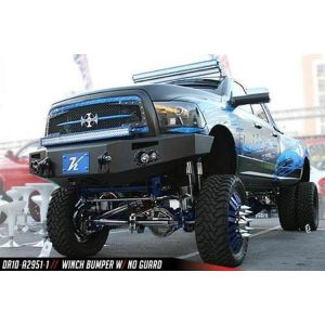 Fab Fours Heavy Duty Winch Front Bumper without Guard (Black) - DR10-A2951-1