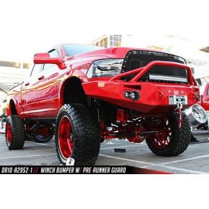 Fab Fours Heavy Duty Winch Front Bumper with Pre-Runner Guard (Black) - DR10-A2952-1