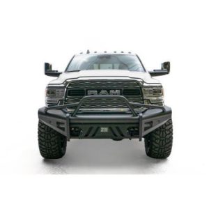 Fab Fours Black Steel Elite Front Bumper with Pre-Runner Guard (Matte Black) - DR19-Q4462-1