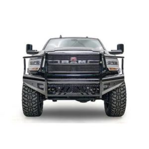 Fab Fours Black Steel Front Bumper with Full Guard (Black) - DR19-S4460-1