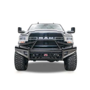 Fab Fours Black Steel Elite Front Bumper with Pre-Runner Guard (Gloss Black) - DR19-S4462-1