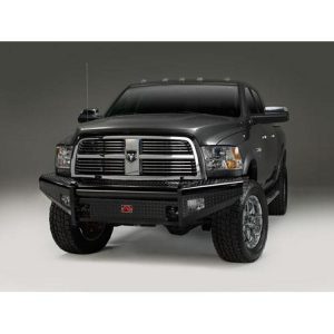 Fab Fours Front Ranch Bumper Tread Plate with Tow Hooks (Black) - DR94-S1561-1