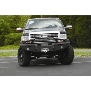 Fab Fours Pre-Runner Heavy Duty Winch Front Bumper with Lights and D-ring Mounts (Black) - FF09-H1952-1