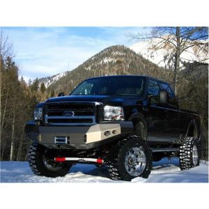 Fab Fours Heavy Duty Winch Front Bumper with Lights and D-ring Mounts (Black) - FS05-A1251-1