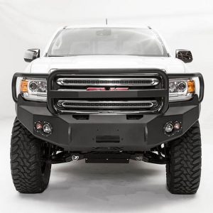 Fab Fours Premium Front Winch Bumper with Full Grille Guard (Black) - GC15-H3450-1