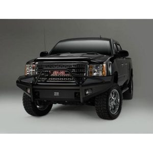 Fab Fours Pre-Runner Front Ranch Bumper with Tow Hooks (Black) - GM07-K2162-1