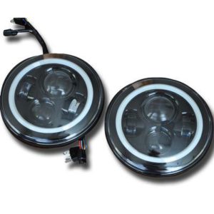 DV8 Offroad LED Projector Headlights with Angel Eyes - HL7JK-02