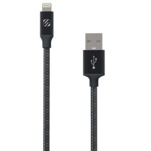 Scosche StrikeLine 4' Tangle-Free Braided Lightning Cable (Black) - I3B4SG-SP