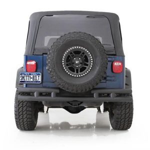 Smittybilt 3 Inch Rear Double Tube Bumper without Hitch (Black) - JB48-R