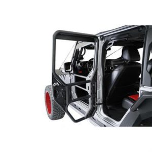 Fab Fours Rear Tube Doors (Black) - JK1031-1