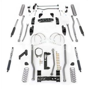 Rubicon Express 4.5 Inch Extreme Duty 4-Link Front/Rear 3-Link Long Arm Lift Kit with Mono-Tube Shocks - JK4344M