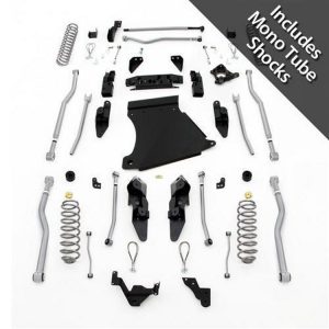 Rubicon Express 4.5 Inch Extreme Duty 4-LINK Long Arm Lift Kit with Mono Tube Shocks - JK4424M