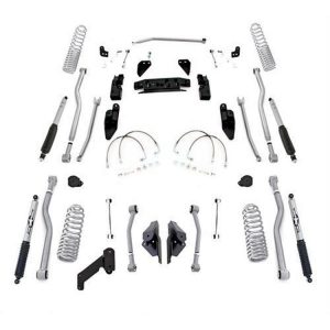 Rubicon Express 3.5 Inch Progressive Coil Extreme Duty 4-Link Long Arm Lift Kit with Monotube Shocks - JK4443PM