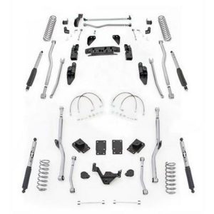 Rubicon Express 4.5 Inch Extreme Duty 4-Link Front/Rear Radius Long Arm Lift Kit with Mono-Tube Shocks - JK4R24M
