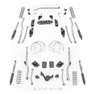 Rubicon Express 3.5 Inch Extreme Duty 4-Link Front/Rear Radius Long Arm Lift Kit with Mono-Tube Shocks - JK4R43M