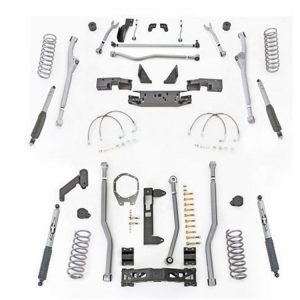 Rubicon Express 4.5 Inch Extreme Duty Radius Front/Rear 3-Link Long Arm Lift Kit with Mono-Tube Shocks - JKR344M