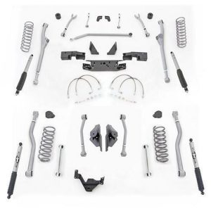 Rubicon Express 3.5 Inch Extreme Duty 4-Link Front/Rear Radius Long Arm Lift Kit with Mono-Tube Shocks - JKR423M