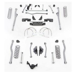 Rubicon Express 4.5 Inch Extreme Duty 4-Link Front/Rear Radius Long Arm Lift Kit - No Shocks - JKR424