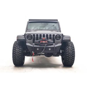 Fab Fours Stubby Front Bumper (Matte Black) - JL18-B4751-1