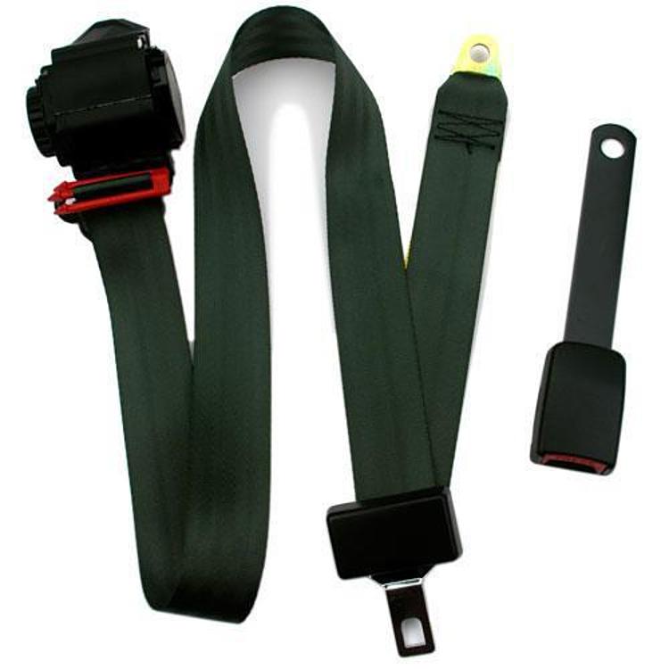Beams Replacement 3-Point Shoulder Harness Front Seat Belt in Military Green (Olive Drab) - JPTJ0306F-52